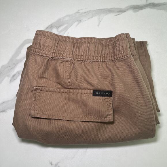 Sanctuary Cargo Pants Womens Medium Tan Straight Leg Lightweight Drawstring EUC - Picture 10 of 10